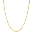 thumbnail image 1 of Floreo 14K Yellow Gold 3mm Solid Rope Diamond Cut Chain Necklace, 1 of 5