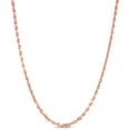 thumbnail image 1 of Floreo 14k Rose Gold 2.5mm Solid Rope Chain Diamond Cut Necklace, 1 of 5