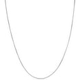 thumbnail image 1 of Floreo 14k White Gold 0.6mm Solid Box Chain Link Necklace 18 Inch, 1 of 5