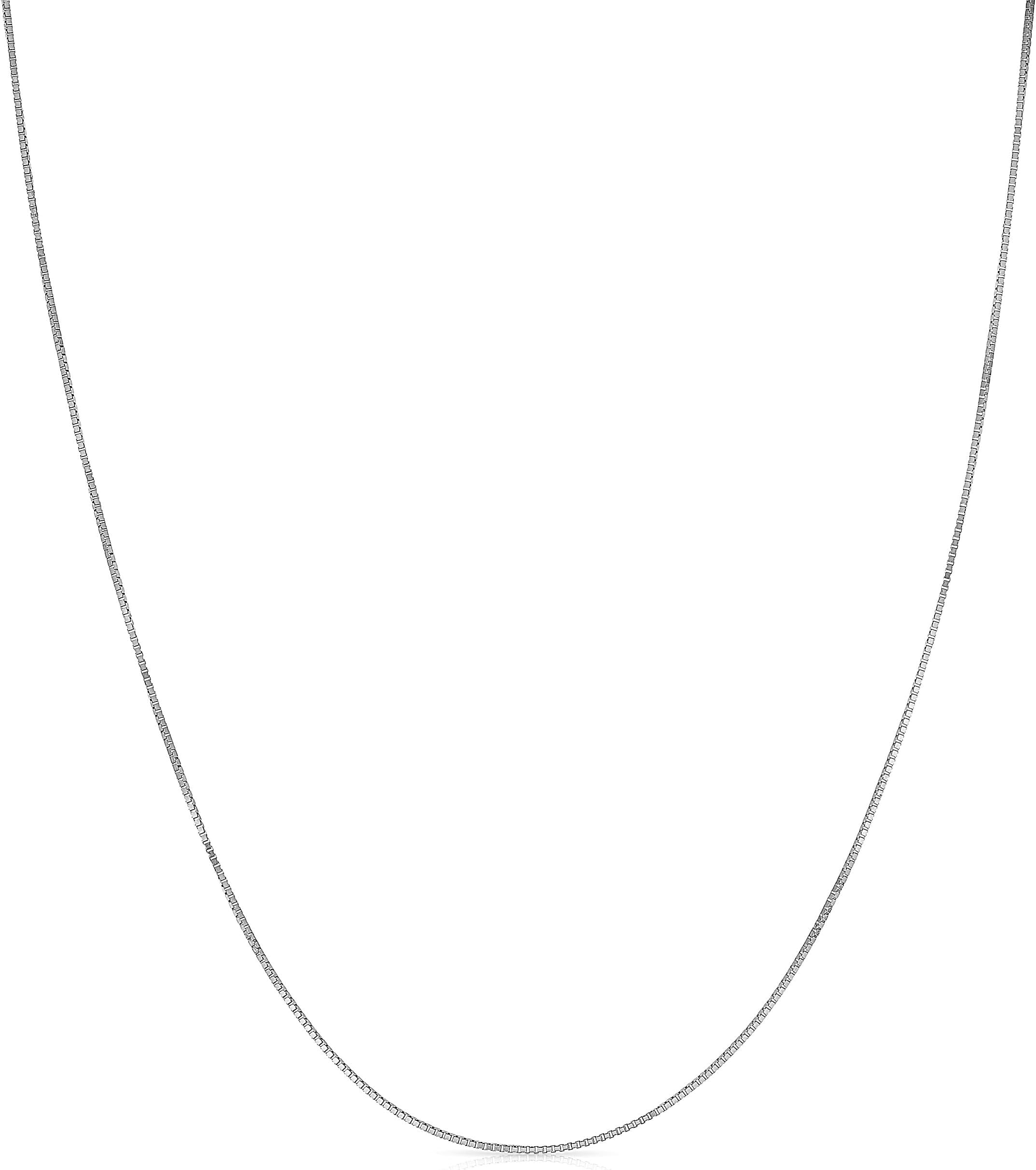 Weißgold Kette 14 Karat Weißgold-Seilkette, 1,5 Mm, 20 Zoll – Diamantgeschliffen, Für Herren Und Damen Weißgold Halskette