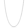 thumbnail image 1 of Floreo 14k White Gold 2mm Solid Rope Chain Diamond Cut Necklace, 1 of 5