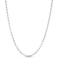 thumbnail image 1 of Floreo 14k White Gold 3mm Solid Rope Chain Diamond Cut Necklace, 1 of 5