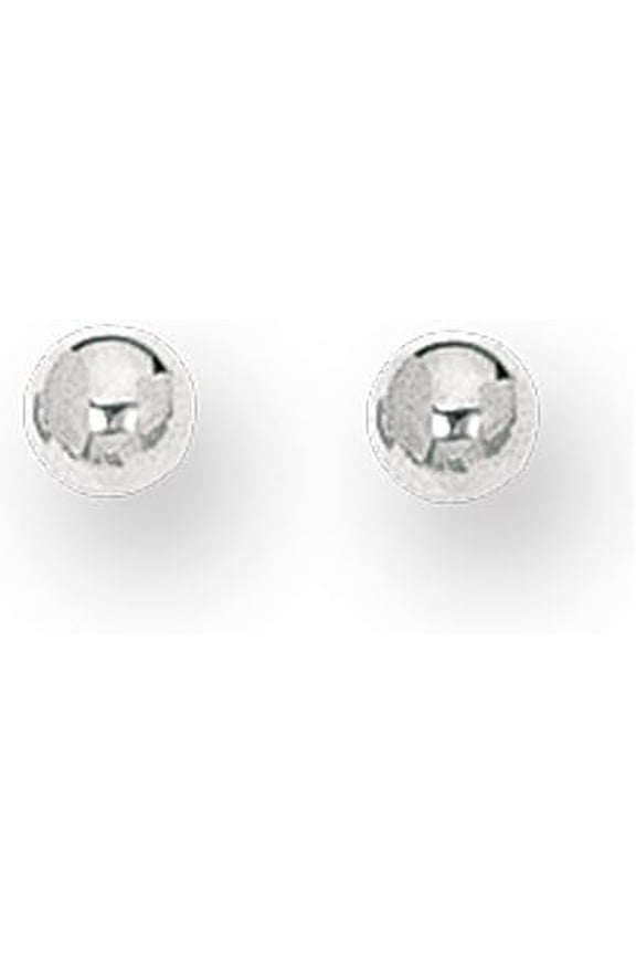 14k White Gold 4mm-8mm Polished Ball Post Earrings