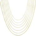 thumbnail image 1 of Floreo 14k Yellow Gold (0.45mm, 0.6mm, 0.75mm, 0.85mm, 1.1mm, 1.4mm, 1.7mm) Box Chain Link Necklace, 1 of 5