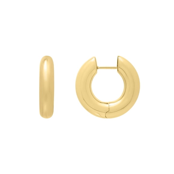Floreo 14k Yellow Gold 16mm High Polish Fancy Hoop Earrings