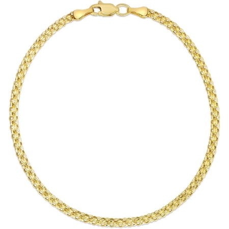 Floreo 14k Yellow Gold 2.5mm Bismark Chain Bracelet, 7.25 Inch
