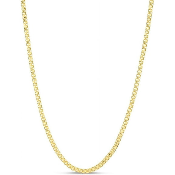 Floreo 14k Yellow Gold 2.5mm Bismark Chain Necklace