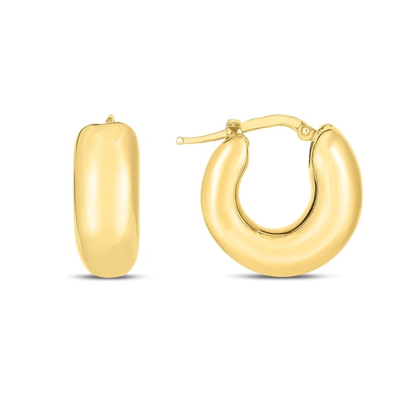 Floreo 14k Yellow Gold 20mm Small Puffy Hoops Earrings