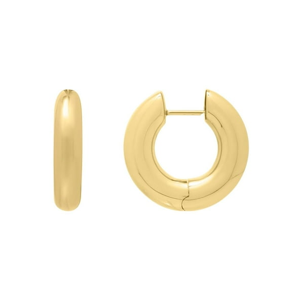 Floreo 14k Yellow Gold 22mm High Polish Fancy Hoop Earrings