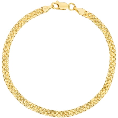 Floreo 14k Yellow Gold 3.5mm Bismark Chain Bracelet, 7.25 Inch