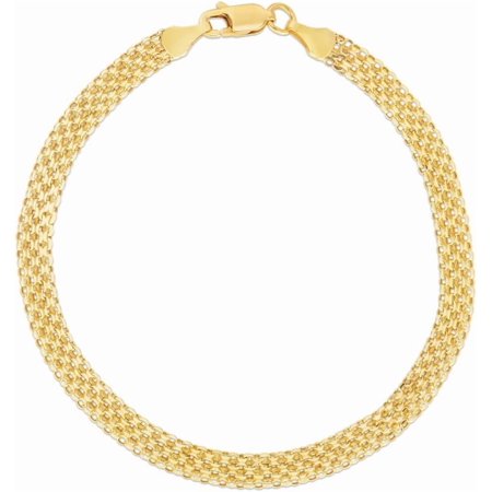 Floreo 14k Yellow Gold 4.7mm Bismark Chain Bracelet, 7.25 Inch