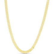 FLOREO 14k Yellow Gold 4.7mm Bismark Chain Necklace