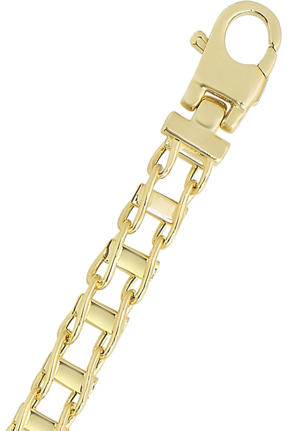14k Yellow Gold 5mm Railroad Link Chain Necklace, 20 Inch