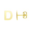 thumbnail image 1 of Floreo 14k Yellow Gold 6.5mm High Polish Initial-D Stud Earrings, 1 of 5