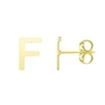 thumbnail image 1 of Floreo 14k Yellow Gold 6.5mm High Polish Initial-F Stud Earrings, 1 of 5