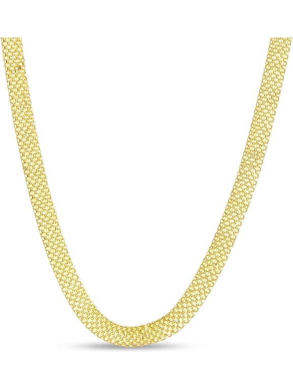 14k Yellow Gold 7mm Bismark Chain Necklace