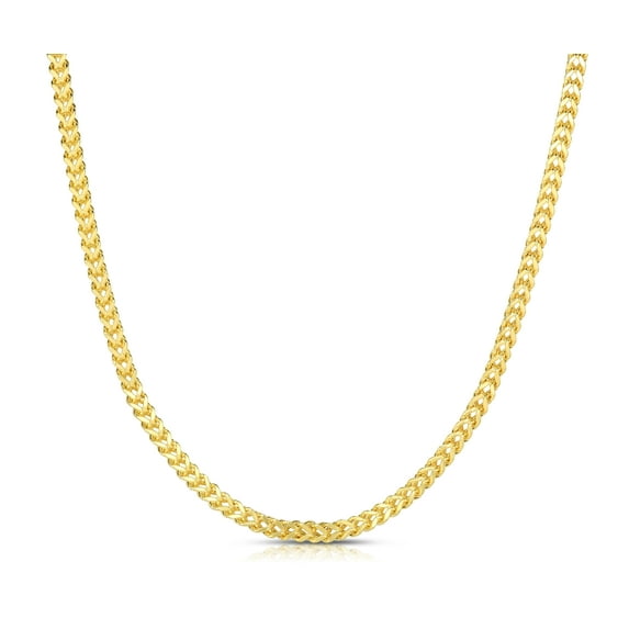 Floreo 14k Yellow Gold Lightweight Franco Chain Necklace or Bracelet