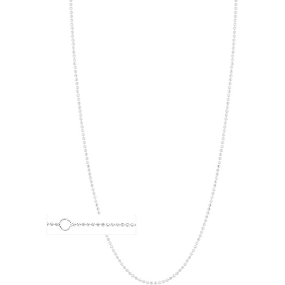 Floreo 14k Yellow Gold or White Gold 1.0mm Adjustable Bead Chain Extendable Necklace, 16 - 18 Inch