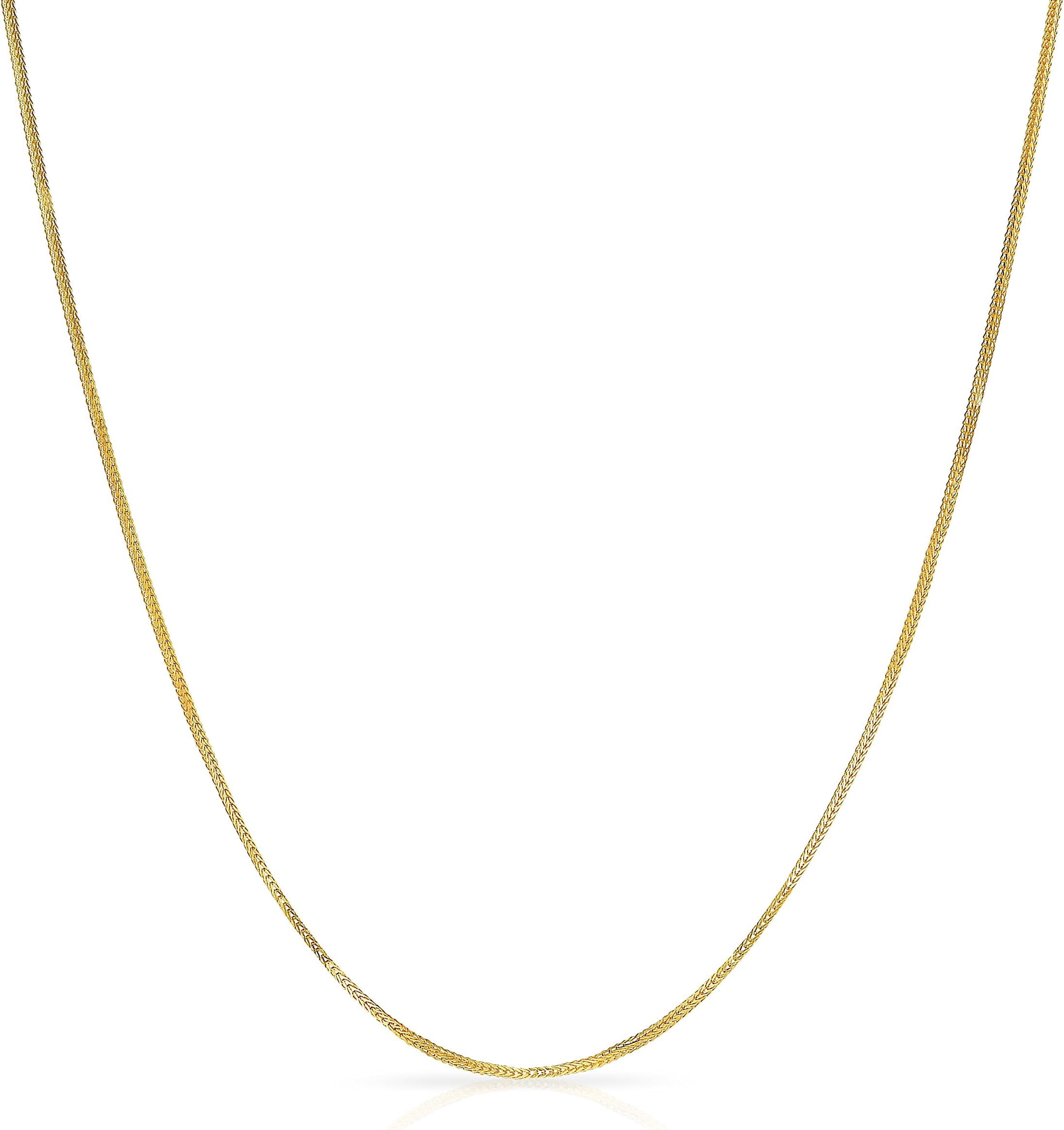 Foxtale Chain Floreo 14k Yellow Gold or White Gold 1mm Foxtail Chain Necklace ...