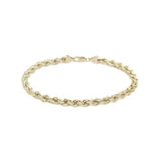 FLOREO Hollow Rope 10k Yellow Gold Bracelet, 9 in (Women's)