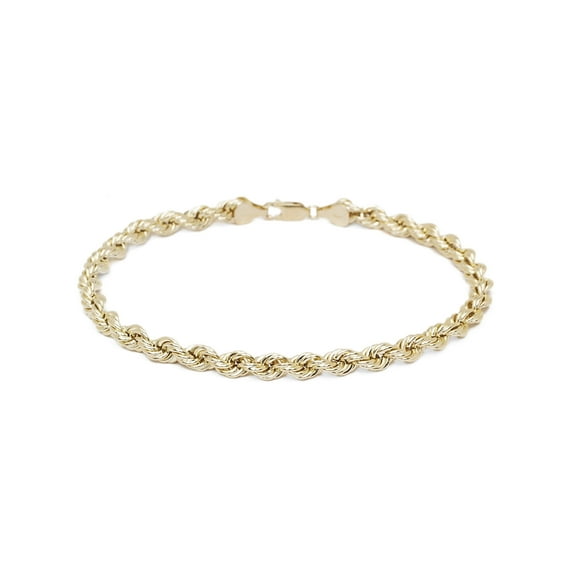 Floreo Hollow Rope 10k Yellow Gold Bracelet, 9 in (Women's)