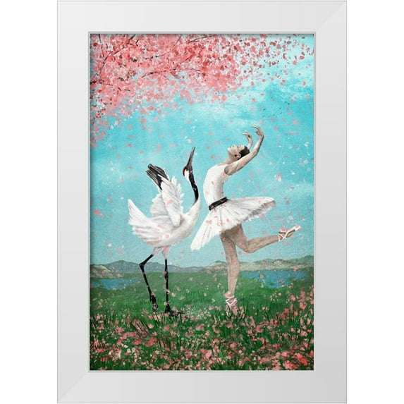 Flores, Paula Belle 11x14 White Modern Wood Framed Museum Art Print Titled - Dance Like No Other