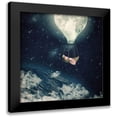 thumbnail image 1 of Flores, Paula Belle 12x12 Black Modern Framed Museum Art Print Titled - The Moon Carries Me Away, 1 of 5