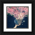 thumbnail image 1 of Flores, Paula Belle 12x12 Black Ornate Wood Framed with Double Matting Museum Art Print Titled - Love Makes The Faith Bloom, 1 of 4