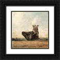 thumbnail image 1 of Flores, Paula Belle 12x12 Black Ornate Wood Framed with Double Matting Museum Art Print Titled - Yo, The Yoga Bear, 1 of 4