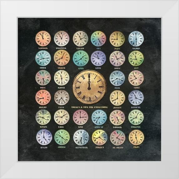 Flores, Paula Belle 12x12 White Modern Wood Framed Museum Art Print Titled - There is a Time for Everything