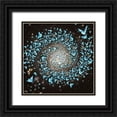 thumbnail image 1 of Flores, Paula Belle 15x15 Black Ornate Wood Framed with Double Matting Museum Art Print Titled - Butterfly Galaxy, 1 of 4