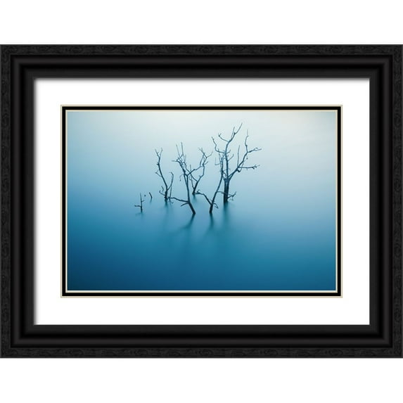 Flores, Xavi 24x17 Black Ornate Wood Framed with Double Matting Museum Art Print Titled - Siurana