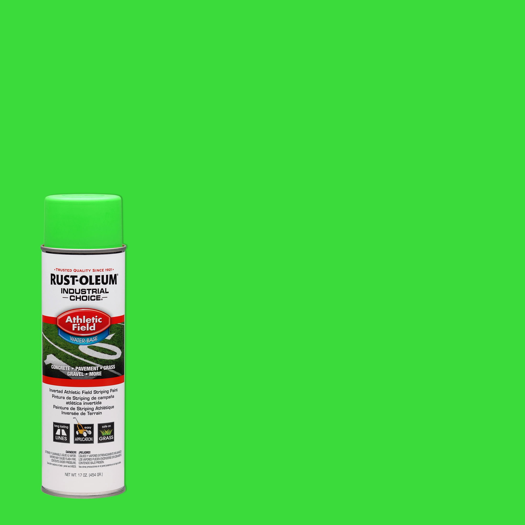 12 Pack, Florescent Green, Rust-Oleum Industrial Choice Athletic Field Striping Spray Paint- 17 oz
