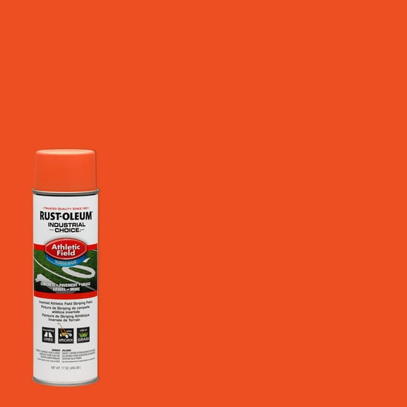 12 Pack, Florescent Orange, Rust-Oleum Industrial Choice Athletic Field Striping Spray Paint- 17 oz