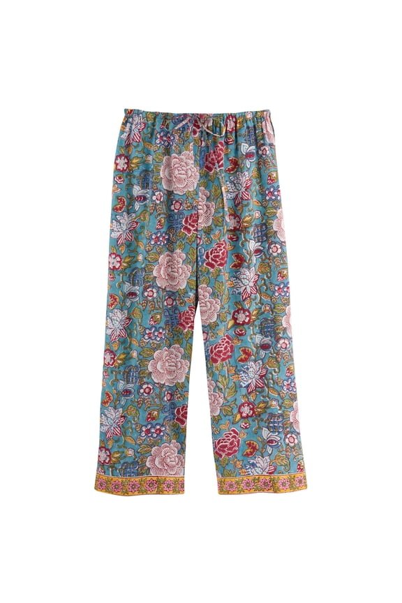 Women's Capri Length Lounge Pants Drawstring Fashion Print Pajama Pants