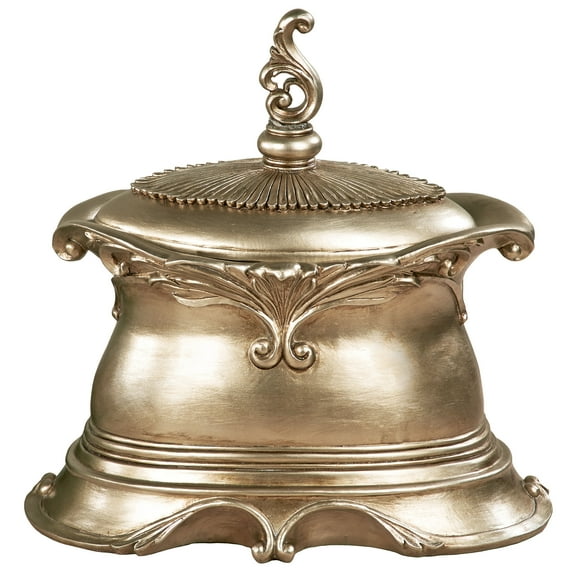 Florianna Covered Box Champagne Gold Champagne Gold 10.5 inch w x 7 inch d x 10 inch h