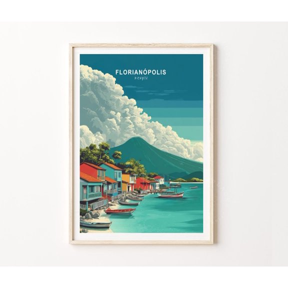 Florianopolis Brazil Coastal Island Wall Art Home Decor