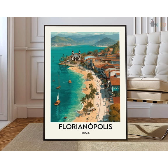 Florianopolis Brazil Poster, Unframed Paper Poster 8x10in