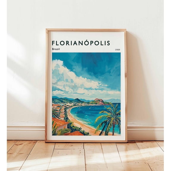 Florianopolis Brazil Travel Island Beach Art Santa Catarina Decor, Unframed Paper Print