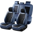 thumbnail image 1 of FLORICH Car Seat Covers Full Set, Waterproof Faux Leather Seat Protectors, Automotive Interior Cushions Universal Fit for Most Cars Suv Trucks, Black & Blue, 1 of 9