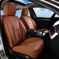 thumbnail image 1 of Florich Front Car Seat Covers, Luxury Faux Leather Seat Protectors, Automotive Seat Cushions Universal Fit for Most Cars Trucks SUV, Brown, 1 of 6
