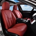 thumbnail image 1 of Florich Front Car Seat Covers, Luxury Faux Leather Seat Protectors, Automotive Seat Cushions Universal Fit for Most Cars Trucks Suv, Red, 1 of 6