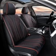 thumbnail image 1 of FLORICH Front Car Seat Covers, Premium Faux Leather Seat Protectors, Breathable Material Cushions Universal Fit for Most Cars, Black&RedLine, 1 of 8