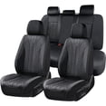 thumbnail image 1 of FLORICH Full Set Car Seat Covers, Premium Faux Leather Seat Protectors, Breathable Material Cushions Universal Fit for Most Cars, Black, 1 of 9