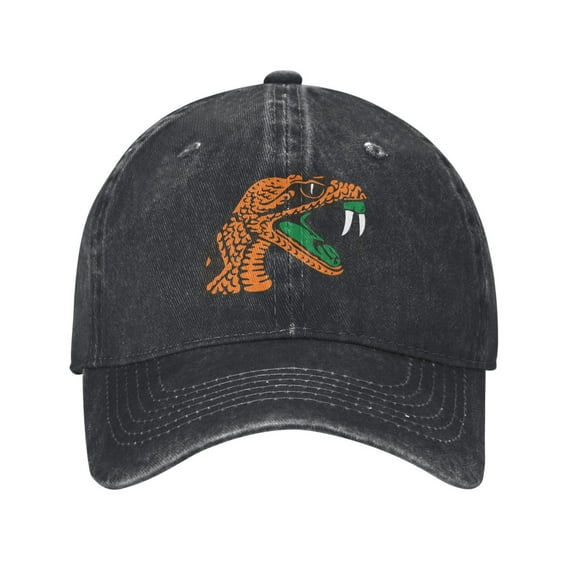 Florida A&M Rattlers Hat Adult Adjustable Classic Washed Casquette Cap Hat Baseball Cap