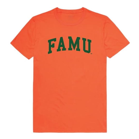 Florida A&M University Men College T-Shirt, Orange & White - 2XL