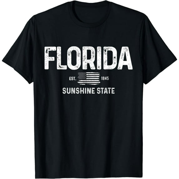 Florida American Flag Patriotic Pride Gift T-Shirt