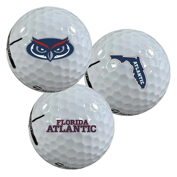 Florida Atlantic University Owls Logo Edition Officially Licensed NCAA Taylormade Distance+ Golf Balls 12-Pack (Dozen)