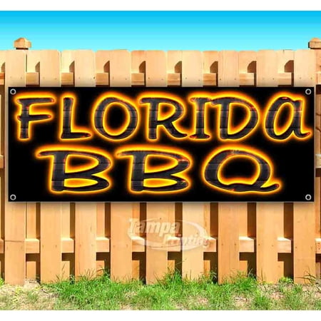 Florida BBQ 13 oz Vinyl Banner With Metal Grommets