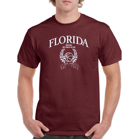 Florida Basketball Retro Sports T-Shirt Men -Image by Shutterstock, Male Medium